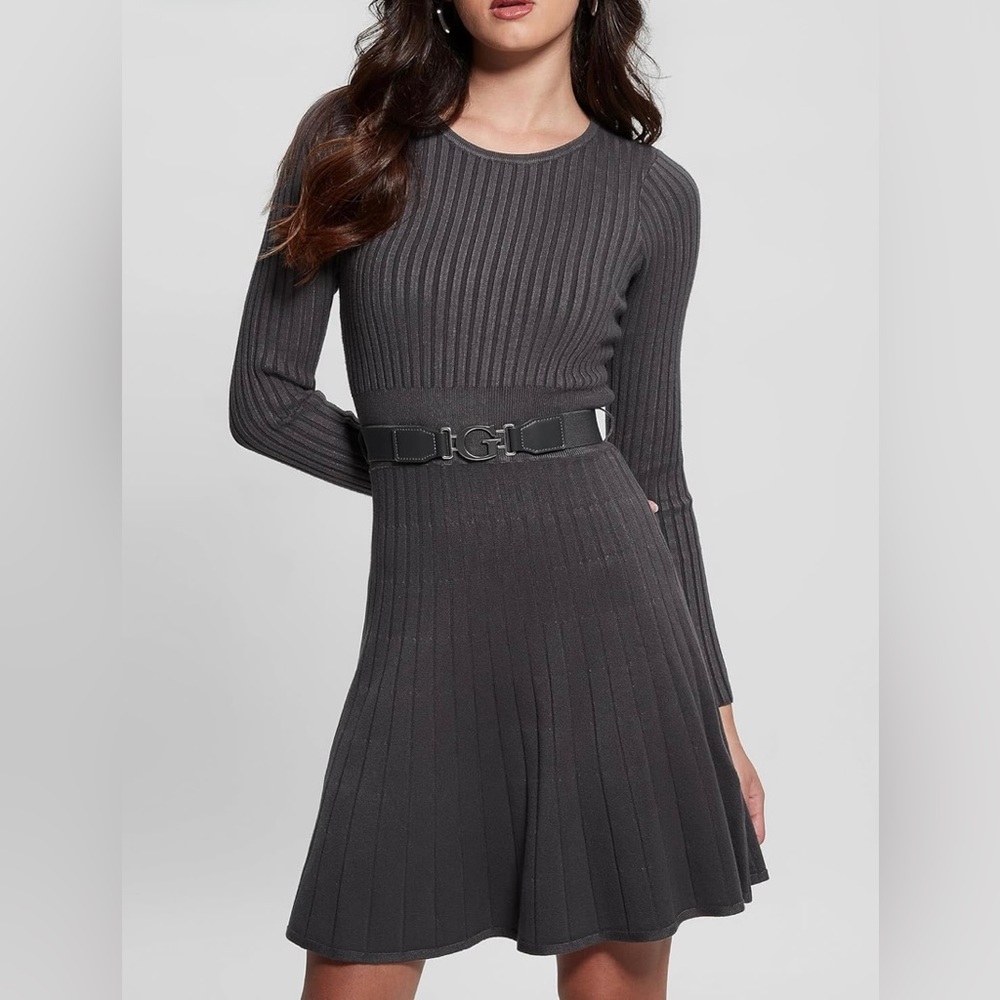Guess long sleeve ribbed dress brand new with tags size L